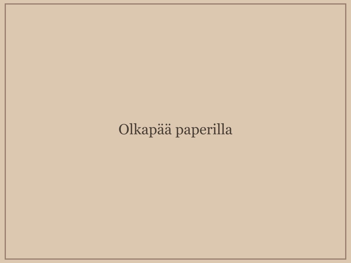 Olkapään ja kaulan luonnos.