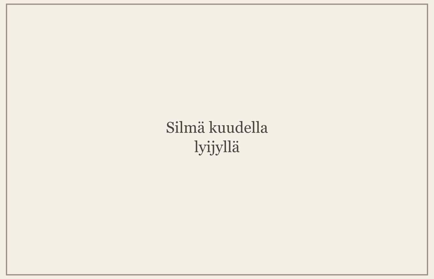 Silmän luonnos lyijyllä paperilla.